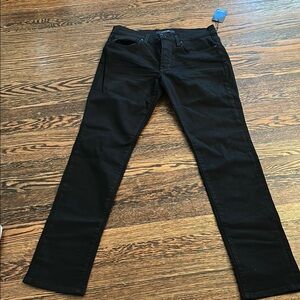 Black Straight-Leg Jeans
